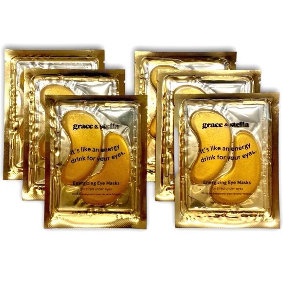 ➡️ 2/$25⬅️ Grace & Stella—Gold ⚡️Energizing⚡️ Eye Masks—6 Pairs *New* - Picture 2 of 10